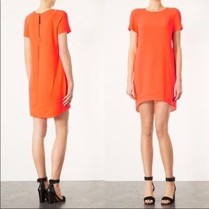 TopShop Petite orange mini High Low Dress 4P/36